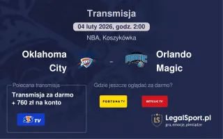 Oklahoma City - Orlando Magic gdzie oglądać (04.02.2026)