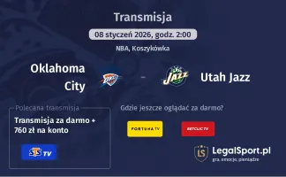 Oklahoma City - Utah Jazz gdzie oglądać? (08.01)
