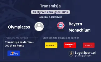 Olympiacos - Bayern Monachium gdzie oglądać? (09.01)
