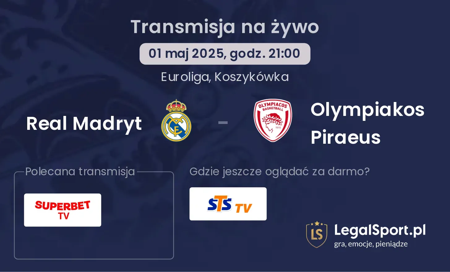 Real Madryt - Olympiakos Piraeus gdzie oglądać?