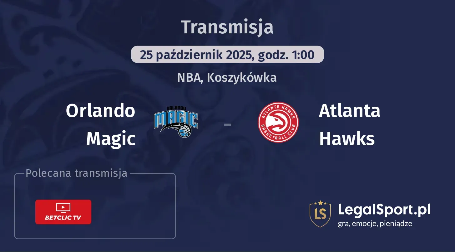 Orlando Magic - Atlanta Hawks gdzie oglądać?