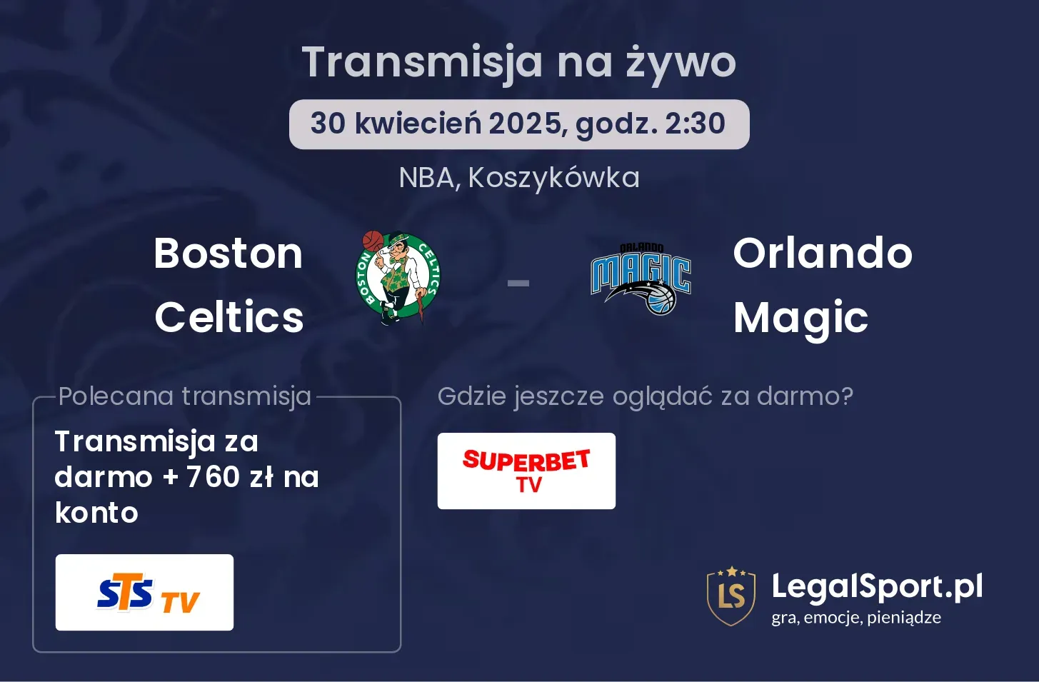 Boston Celtics - Orlando Magic gdzie oglądać transmisję?