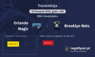 Orlando Magic - Brooklyn Nets gdzie oglądać? (15.11)