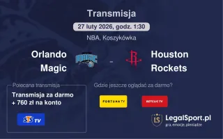 Orlando Magic - Houston Rockets gdzie oglądać? (27.02)