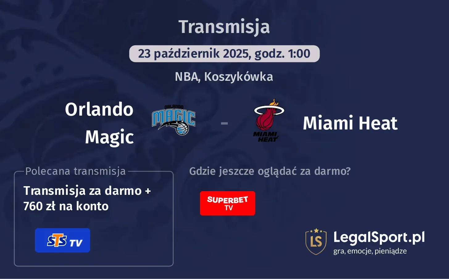 Orlando Magic - Miami Heat Transmisje