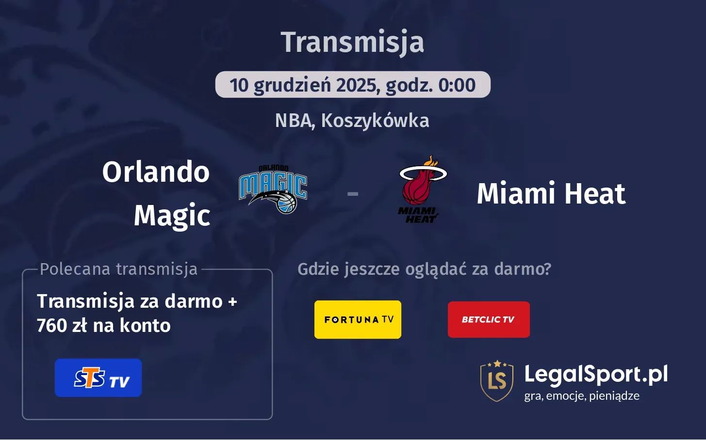 Orlando Magic - Miami Heat Transmisje