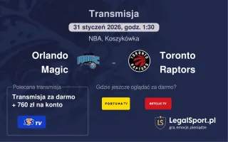 Orlando Magic - Toronto Raptors gdzie oglądać? (31.01)