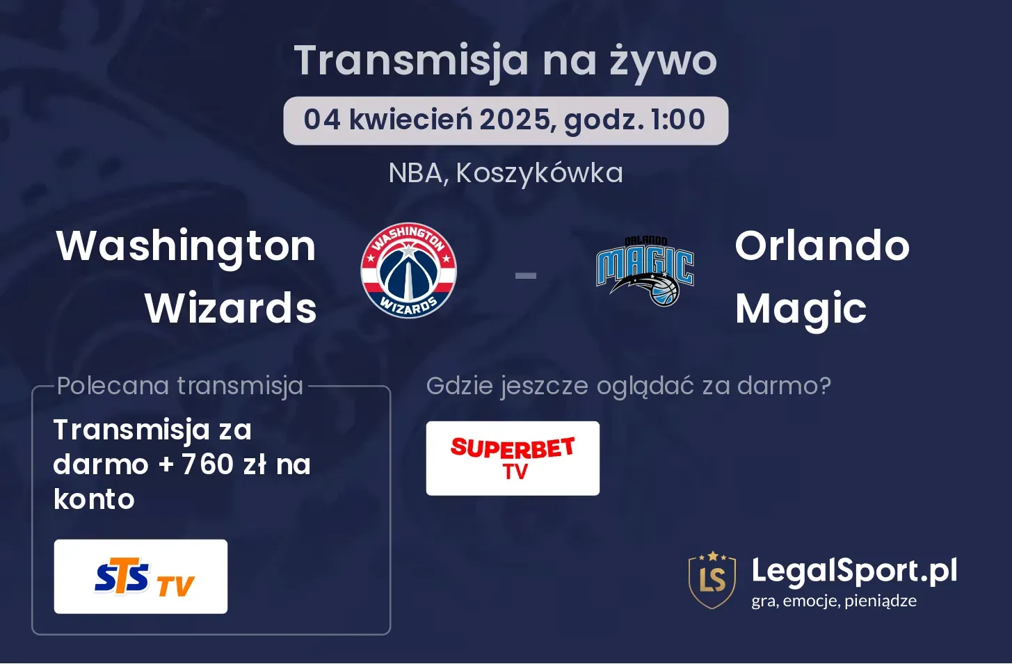 Washington Wizards - Orlando Magic gdzie oglądać?