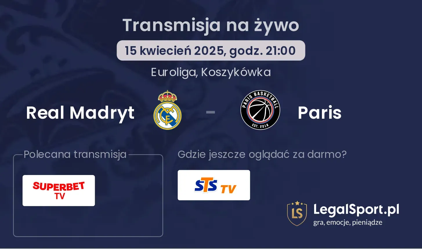 Real Madryt - Paris gdzie oglądać?