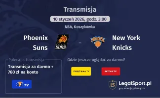 Phoenix Suns - New York Knicks gdzie oglądać? (10.01)