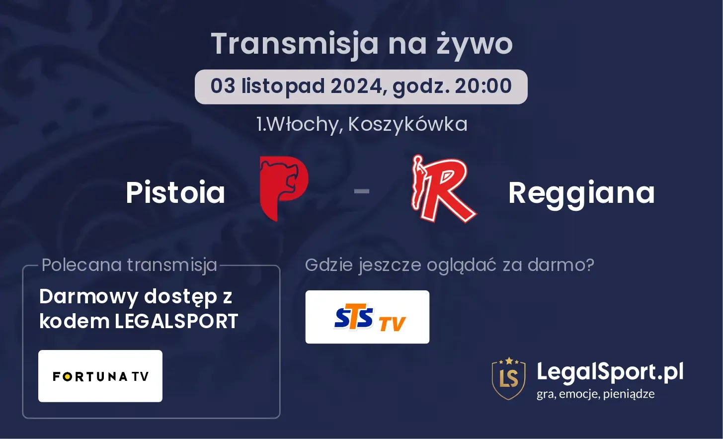 Pistoia - Reggiana gdzie oglądać? 03.11, godz. 20:00