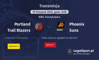 Portland Trail Blazers - Phoenix Suns gdzie oglądać? (19.11)