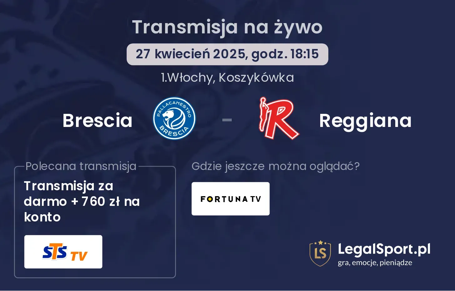 Brescia - Reggiana gdzie oglądać?