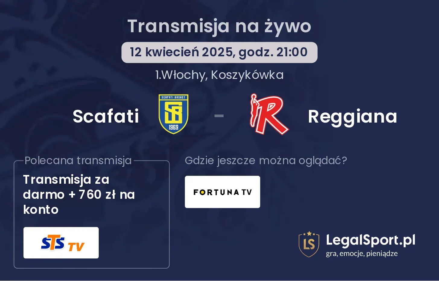 Scafati - Reggiana gdzie oglądać transmisję?