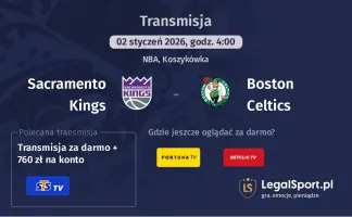 Sacramento Kings - Boston Celtics gdzie oglądać? (02.01)