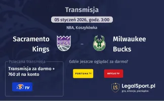 Sacramento Kings - Milwaukee Bucks gdzie oglądać? (05.01)