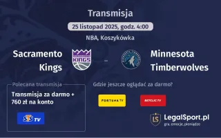 Sacramento Kings - Minnesota Timberwolves gdzie oglądać? (25.11)