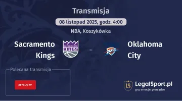 Sacramento Kings - Oklahoma City gdzie oglądać? (08.11)