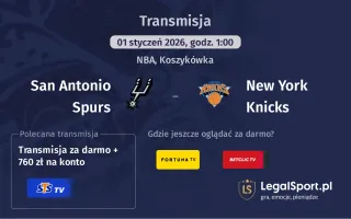 San Antonio Spurs - New York Knicks gdzie oglądać (01.01.2026)