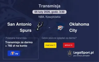 San Antonio Spurs - Oklahoma City gdzie oglądać? (05.02)