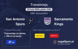 San Antonio Spurs - Sacramento Kings gdzie oglądać? (22.02)