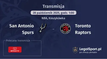 San Antonio Spurs - Toronto Raptors gdzie oglądać?