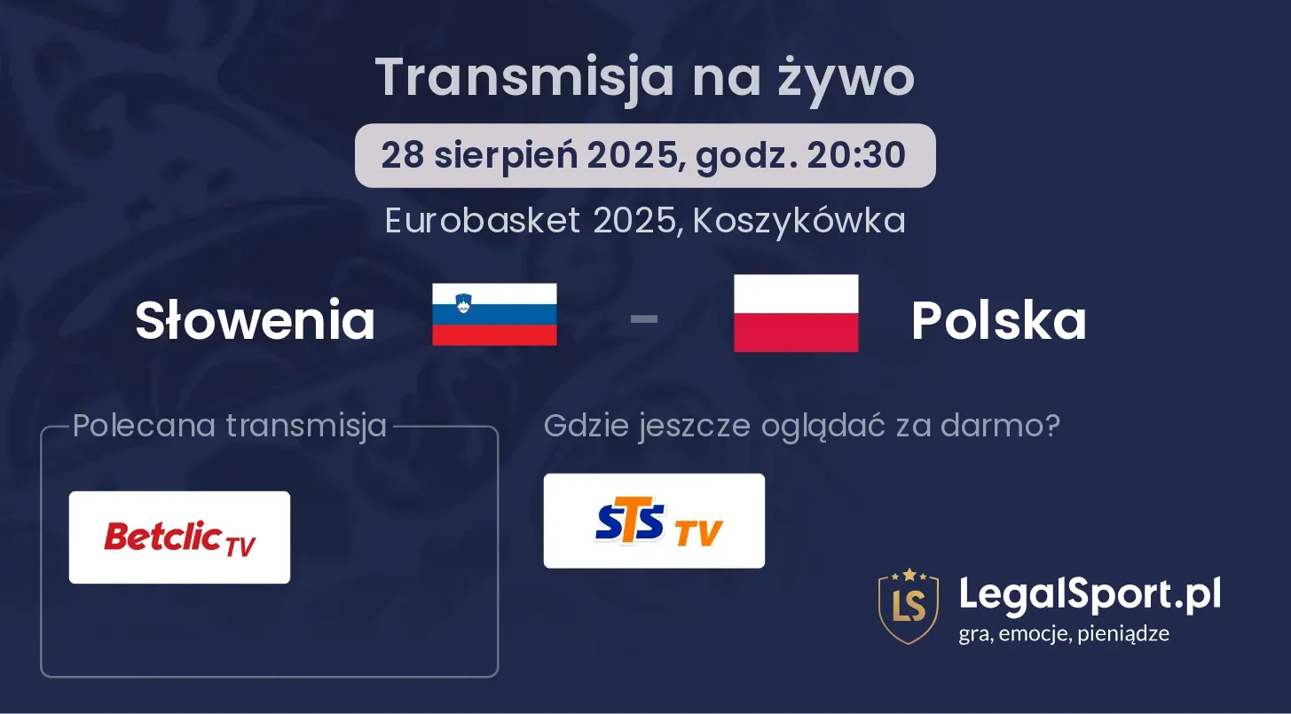 Słowenia - Polska gdzie oglądać?