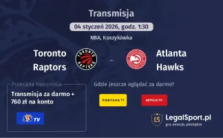 Toronto Raptors - Atlanta Hawks gdzie oglądać? (04.01)