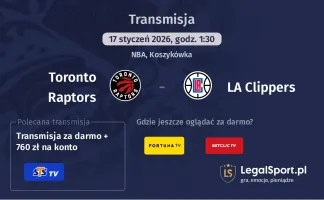Toronto Raptors - LA Clippers gdzie oglądać (17.01.2026)