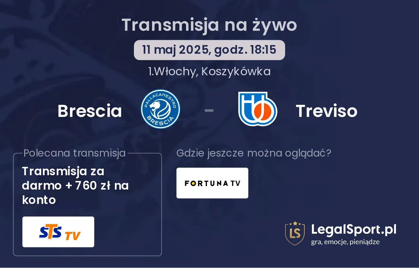 Brescia - Treviso gdzie oglądać?