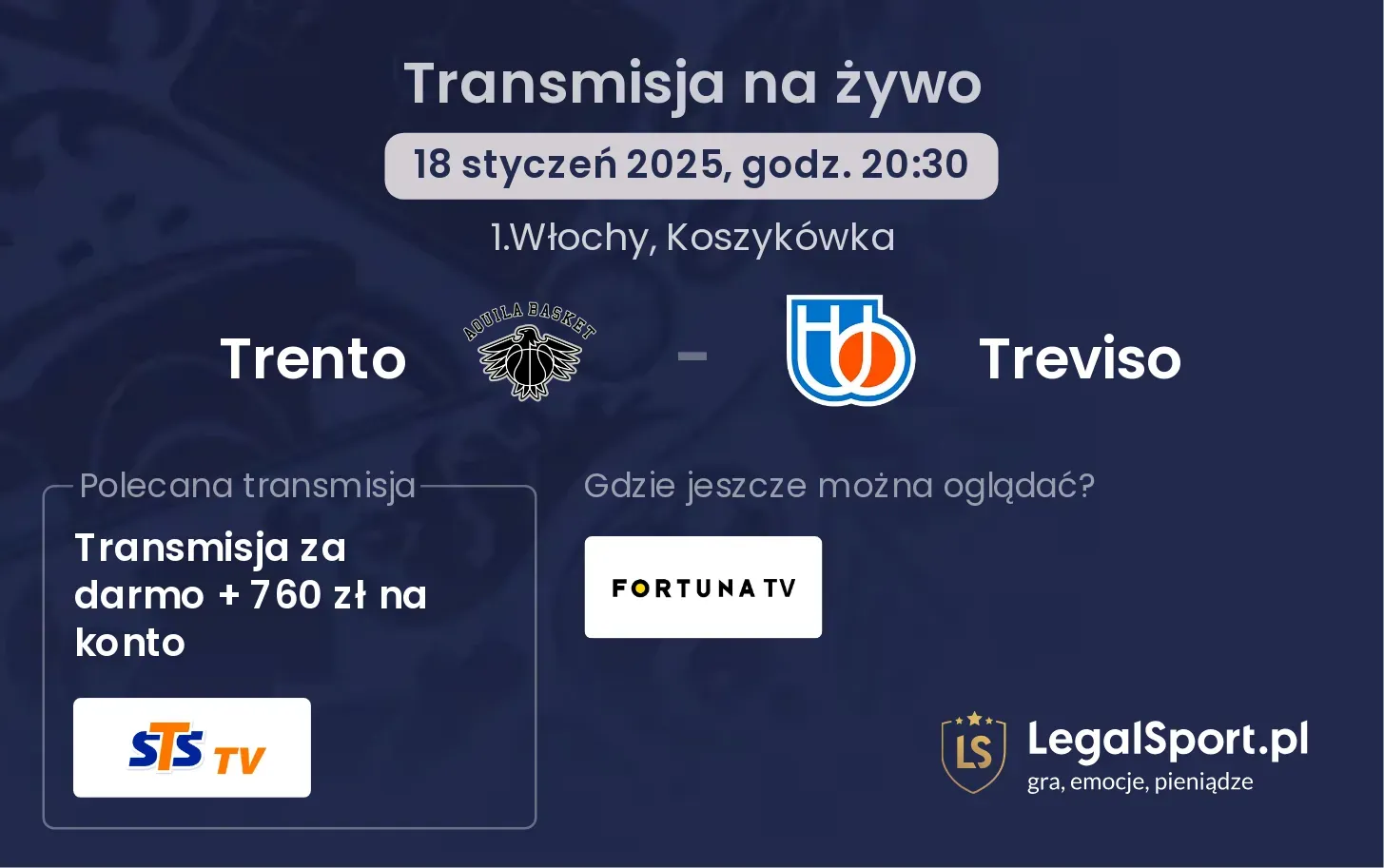 Trento - Treviso gdzie oglądać transmisję?