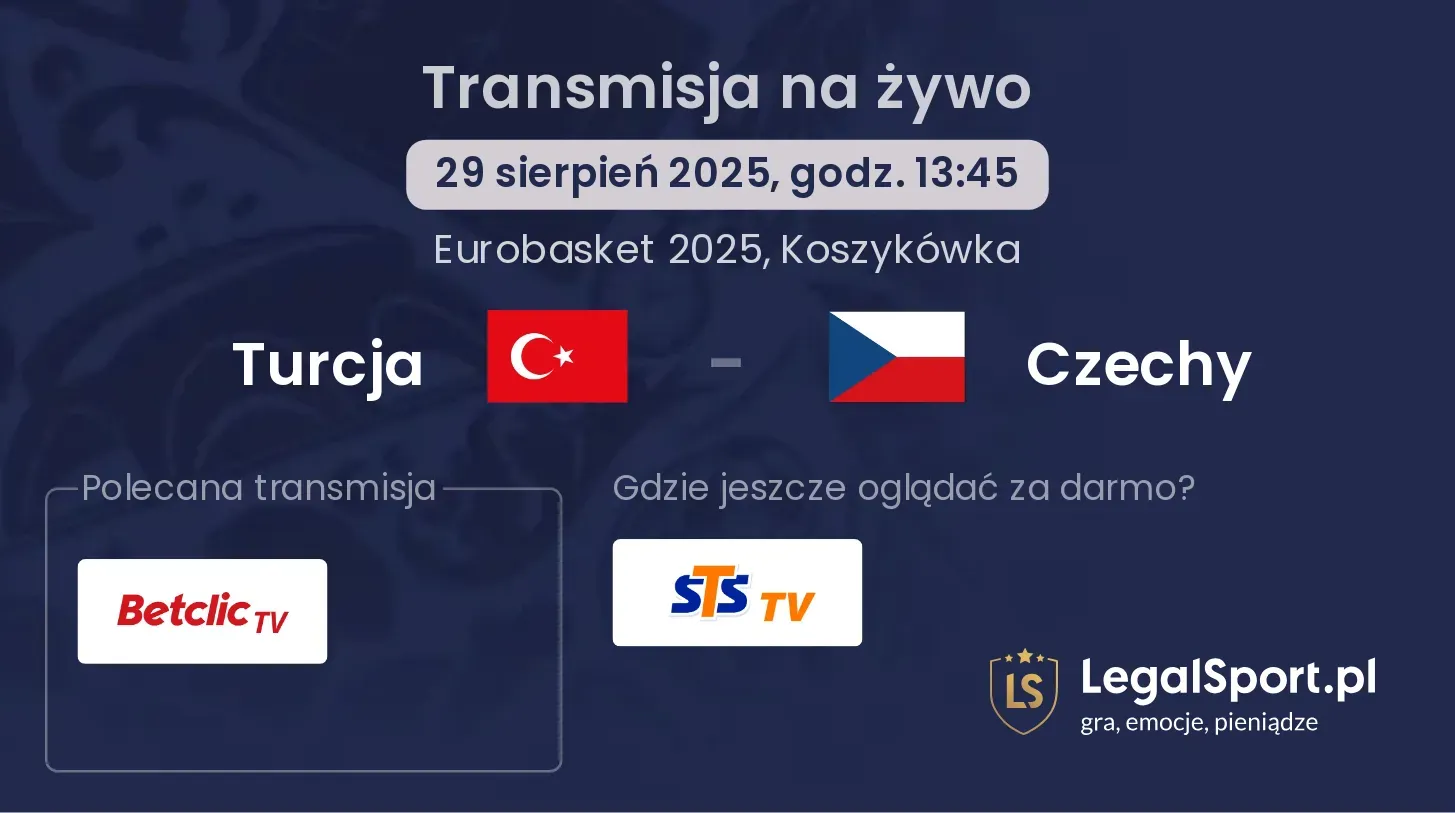 Turcja - Czechy gdzie oglądać?