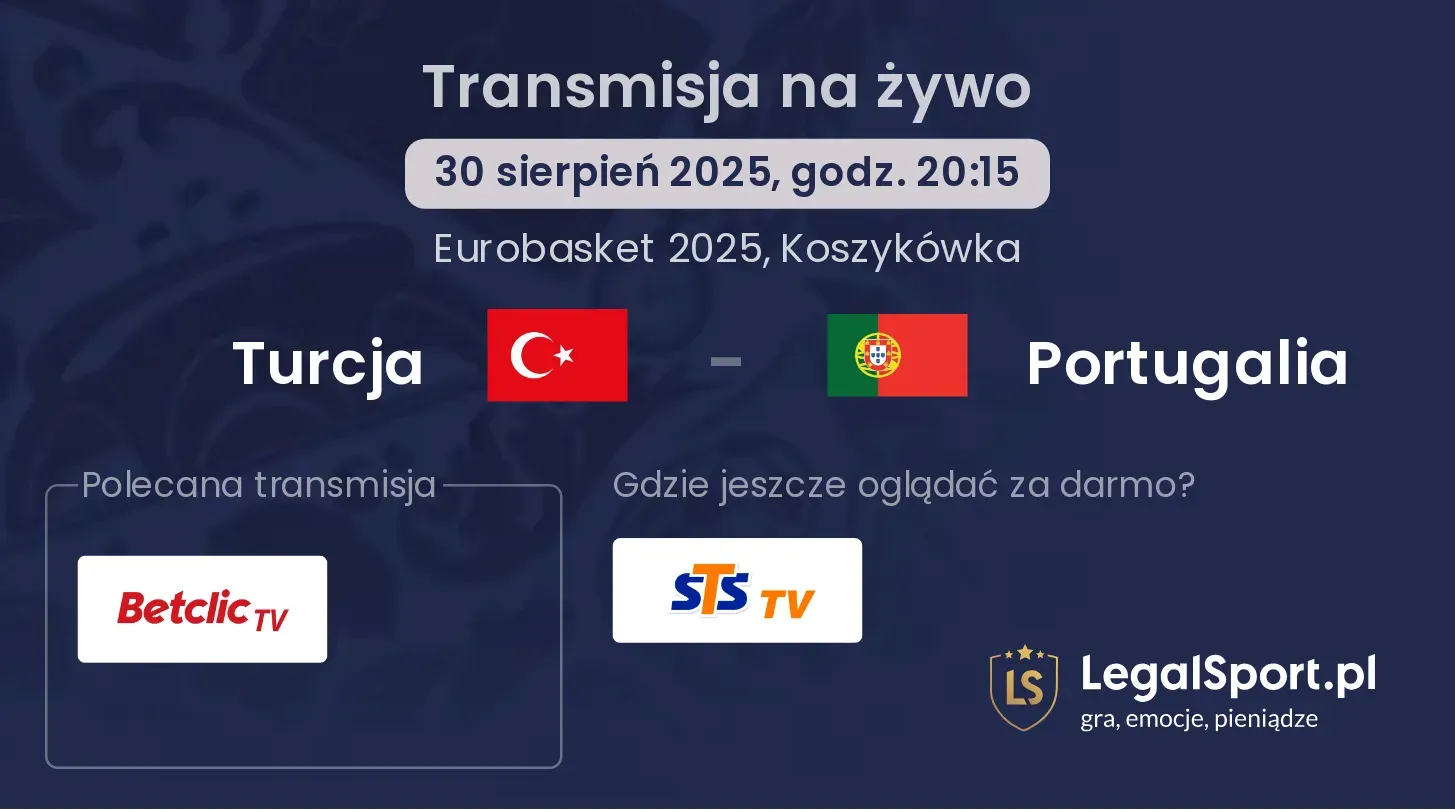 Turcja - Portugalia gdzie oglądać?
