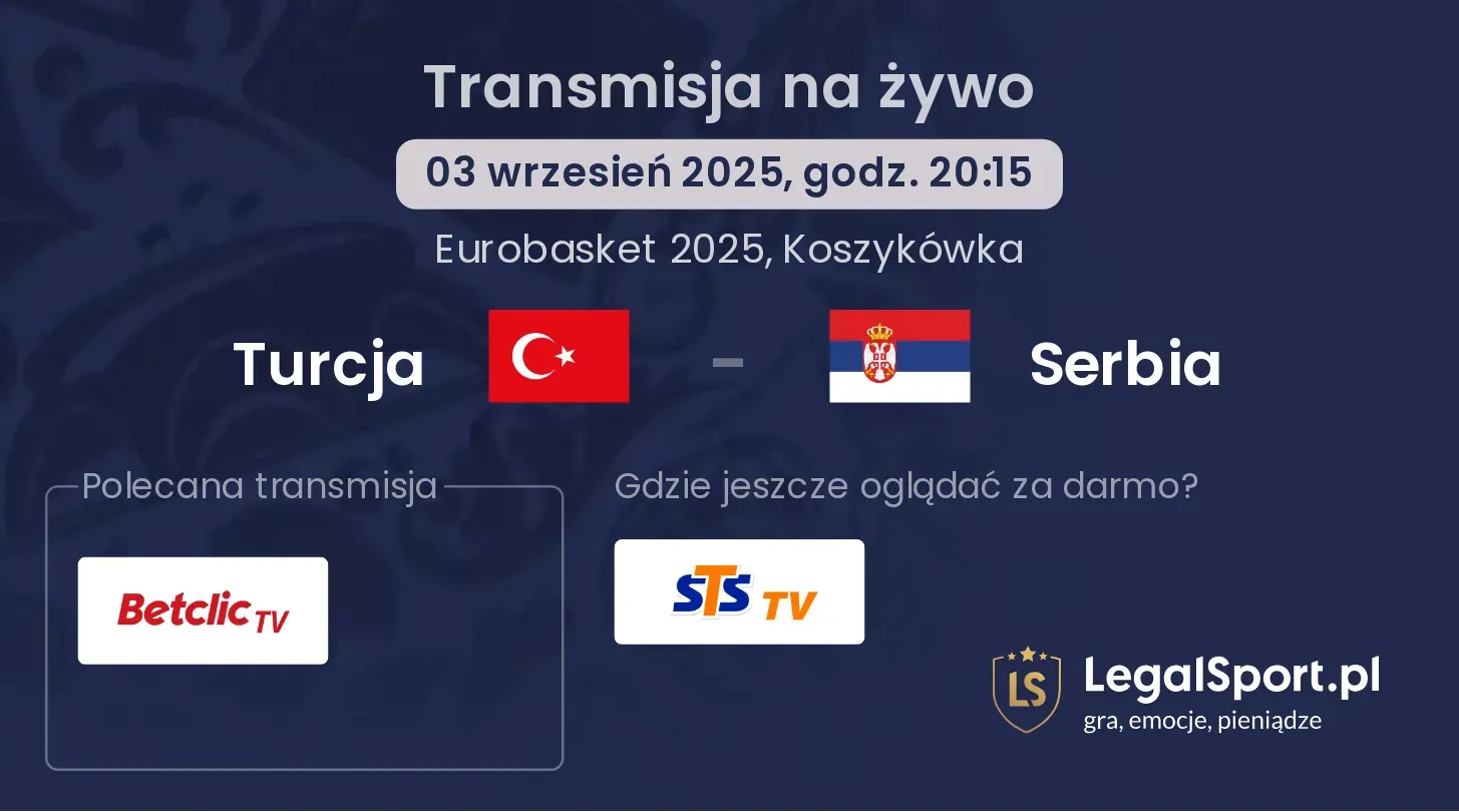 Turcja - Serbia gdzie oglądać?