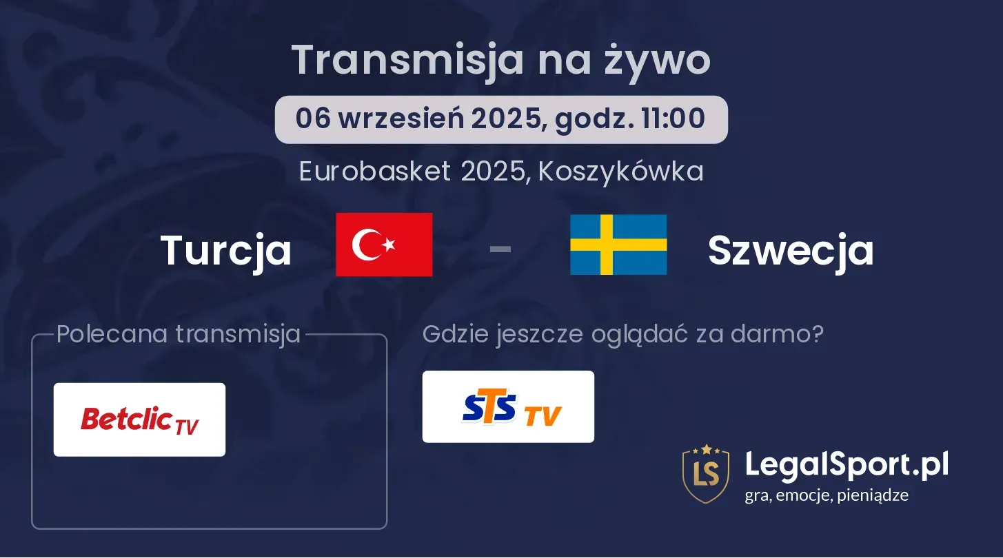 Turcja - Szwecja gdzie oglądać?