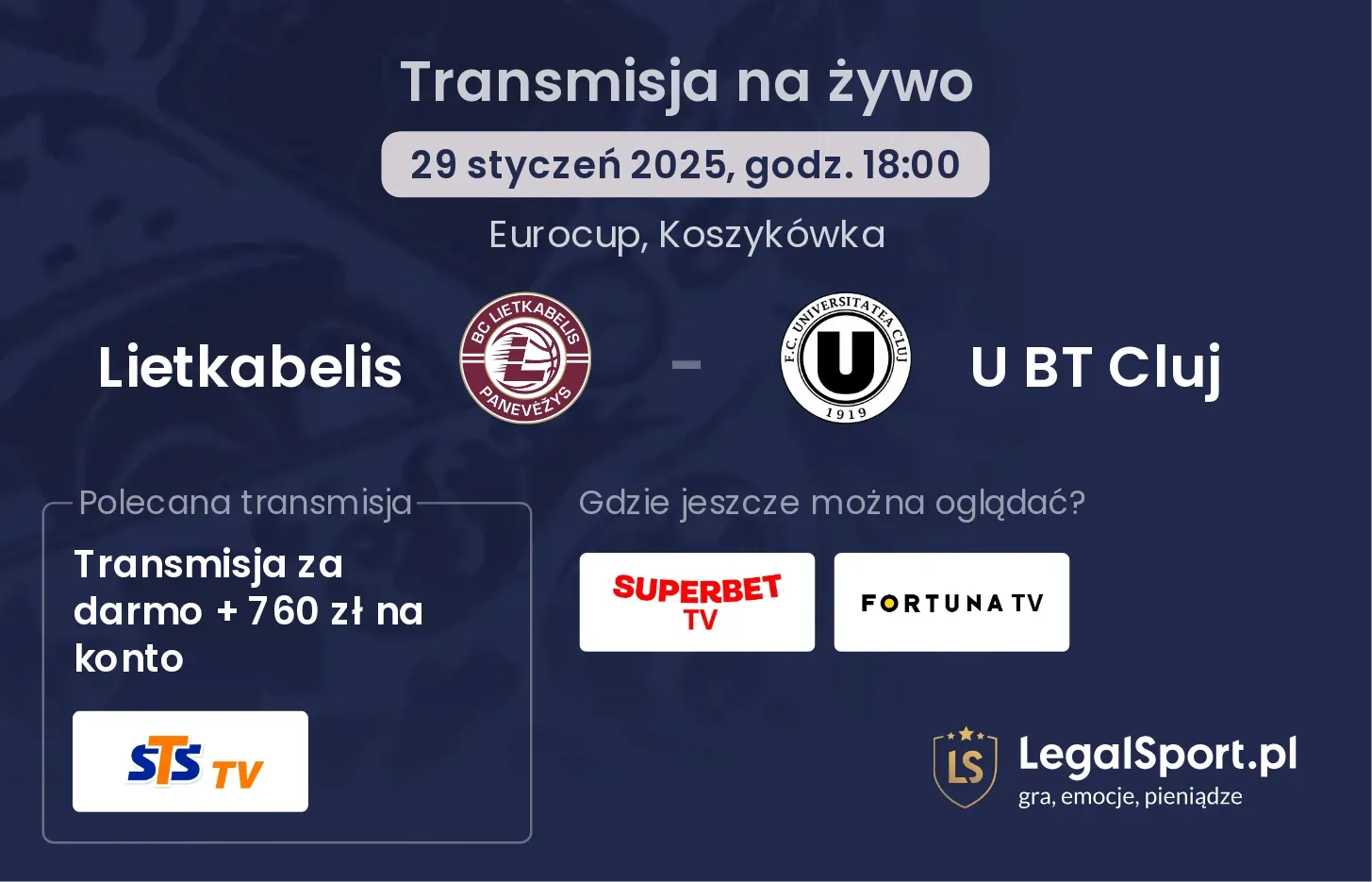 Lietkabelis - U BT Cluj gdzie oglądać?
