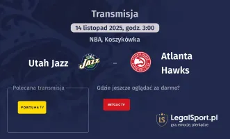 Utah Jazz - Atlanta Hawks gdzie oglądać? (14.11)
