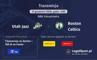 Utah Jazz - Boston Celtics gdzie oglądać (31.12.2025)