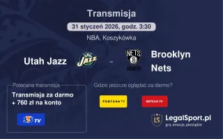 Utah Jazz - Brooklyn Nets gdzie oglądać? (31.01)
