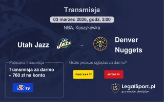 Utah Jazz - Denver Nuggets gdzie oglądać? (03.03)