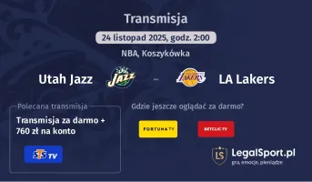 Utah Jazz - LA Lakers gdzie oglądać? (24.11)