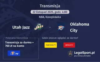 Utah Jazz - Oklahoma City gdzie oglądać? (22.11)