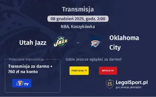 Utah Jazz - Oklahoma City gdzie oglądać? (08.12)
