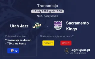 Utah Jazz - Sacramento Kings gdzie oglądać (12.02.2026)