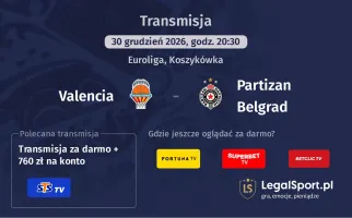 Valencia - Partizan Belgrad gdzie oglądać? (30.12)