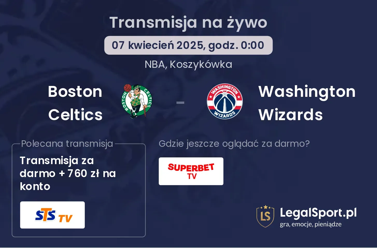 Boston Celtics - Washington Wizards gdzie oglądać transmisję?