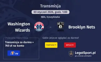 Washington Wizards - Brooklyn Nets gdzie oglądać (03.01.2026)