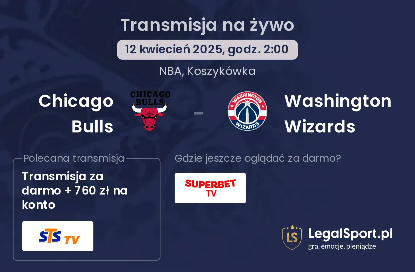 Chicago Bulls - Washington Wizards gdzie oglądać?