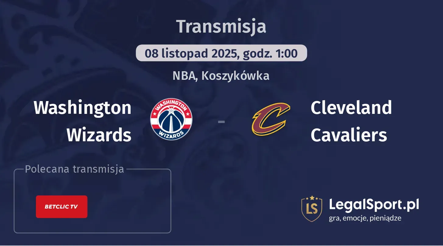 Washington Wizards - Cleveland Cavaliers Transmisje