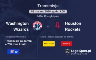 Washington Wizards - Houston Rockets gdzie oglądać? (03.03)
